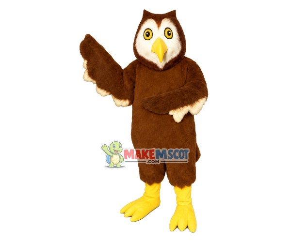 Brown Bran Owl Mascot Costume