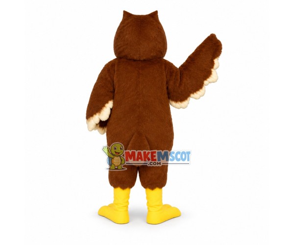 Brown Bran Owl Mascot Costume Brown Bran Owl Mascot Costume