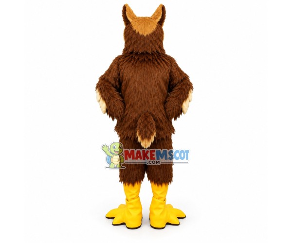 Brown Great Horned Owl Long Fur Mascot Costume Brown Great Horned Owl Long Fur Mascot Costume