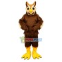 Brown Great Horned Owl  Long Fur Mascot Costume