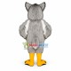 Light Grey Owl Long Fur Mascot Costume	