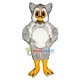 Light Grey Owl Long Fur Mascot Costume	