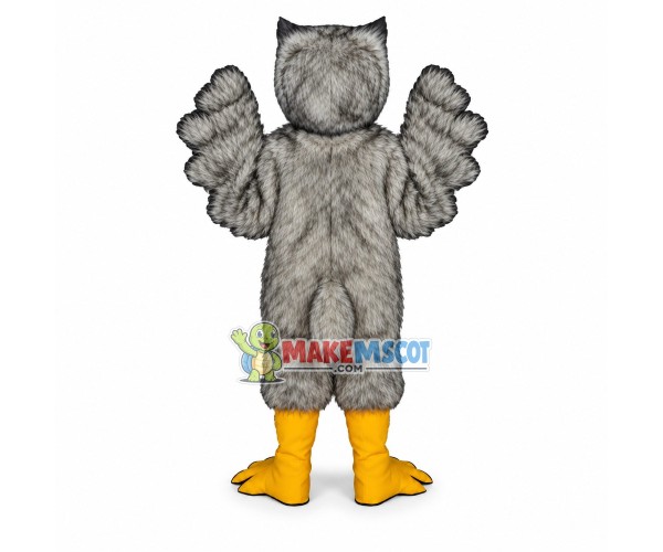 Adult Grey Owl Mascot Costume Adult Grey Owl Mascot Costume