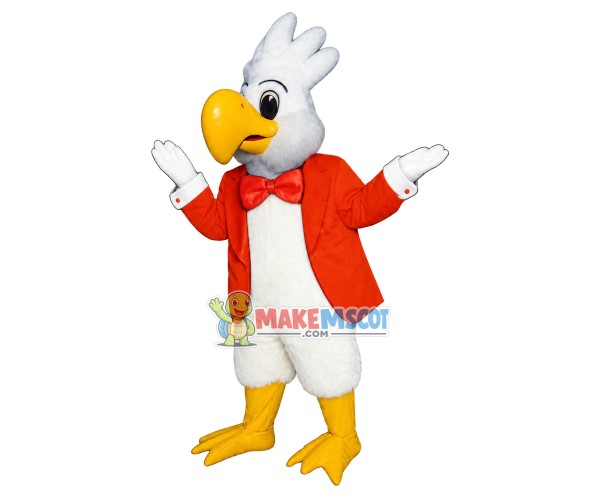 Mr. White Cockatoo Mascot Adult Costume