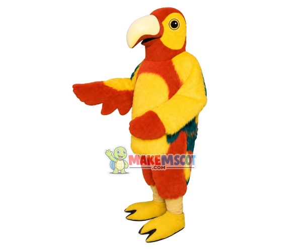 Tropical Yellow Parrot Mascot Costume Tropical Yellow Parrot Mascot Costume
