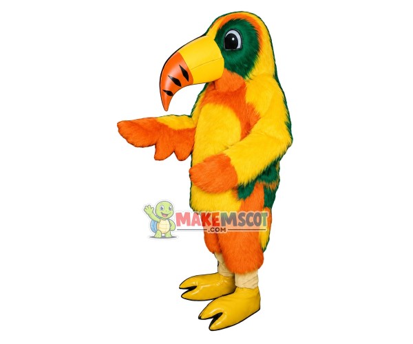 Spot-billed Toucanet Long Fur Mascot Costume Spot-billed Toucanet Long Fur Mascot Costume