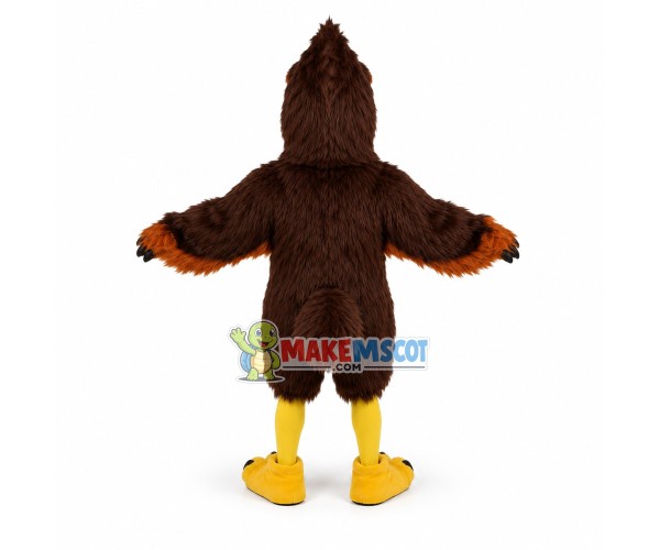 Fierce Long-crested Eagle Long Fur Mascot Costume Fierce Long-crested Eagle Long Fur Mascot Costume