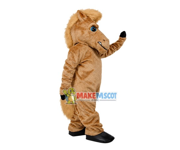 Beige Horse Mascot Costume Beige Horse Mascot Costume