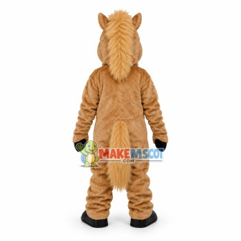 Beige Horse Mascot Costume Beige Horse Mascot Costume