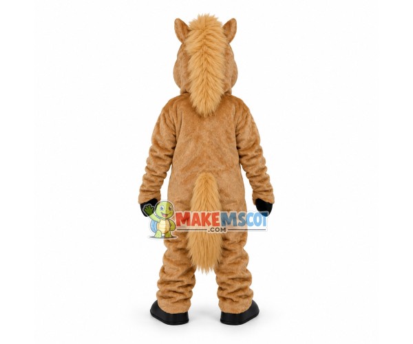 Beige Horse Mascot Costume Beige Horse Mascot Costume
