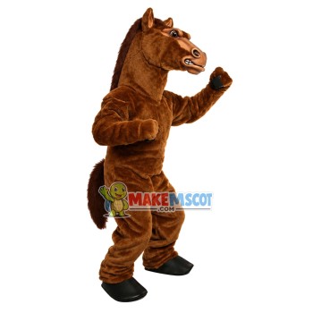 Fierce Brown Horse Mascot Costume Fierce Brown Horse Mascot Costume