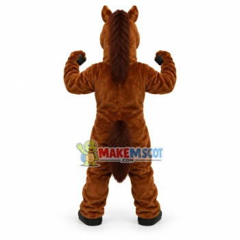 Fierce Brown Horse Mascot Costume Fierce Brown Horse Mascot Costume