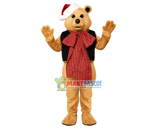 Christmas Party Bear Mascot Costume