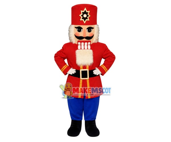 Christmas Wooden Soldier Nutcracker Mascot Costume Christmas Wooden Soldier Nutcracker Mascot Costume