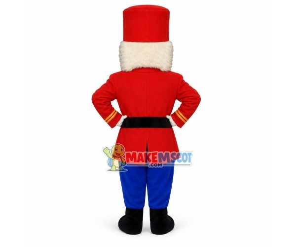 Christmas Wooden Soldier Nutcracker Mascot Costume Christmas Wooden Soldier Nutcracker Mascot Costume