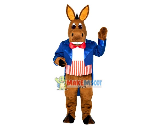 American Gentleman Donkey Mascot Costume American Gentleman Donkey Mascot Costume