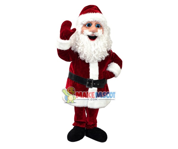 Enthusiastic Santa Claus Mascot Costume Enthusiastic Santa Claus Mascot Costume