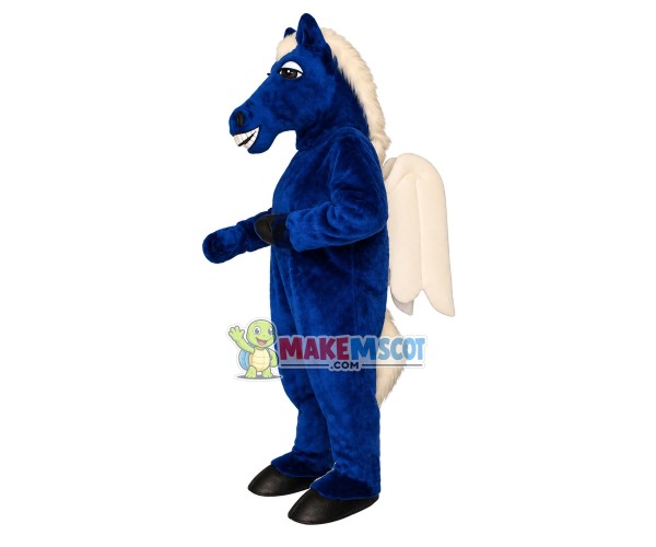 Sapphire Blue Pegasus Mascot Costume