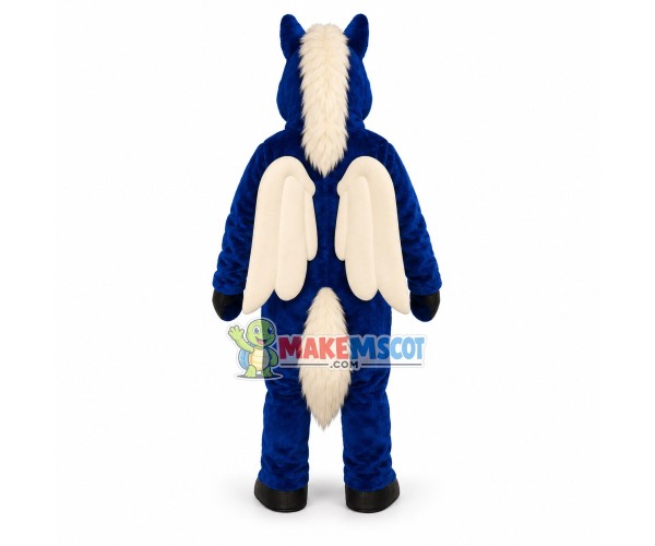Sapphire Blue Pegasus Mascot Costume