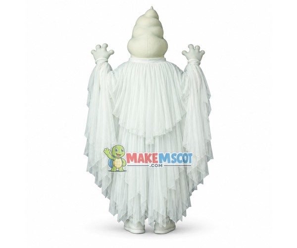 Mischievous Ghost Mascot Costume For Halloween Party Mischievous Ghost Mascot Costume For Halloween Party