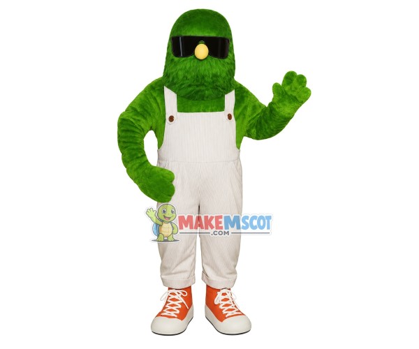 Cool Furry Green Monster Mascot Costume Cool Furry Green Monster Mascot Costume