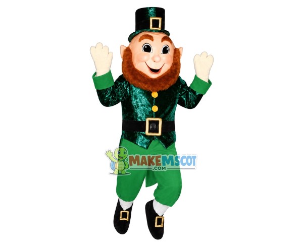 Smiling Leprechaun Mascot Costume Smiling Leprechaun Mascot Costume