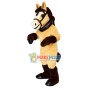 Beige Horse With Harness Mascot Costume 