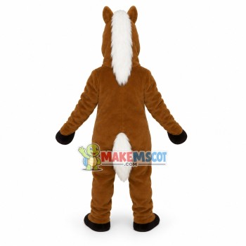 Brown Icelandic Horse Lightweight Mascot Costume Brown Icelandic Horse Lightweight Mascot Costume