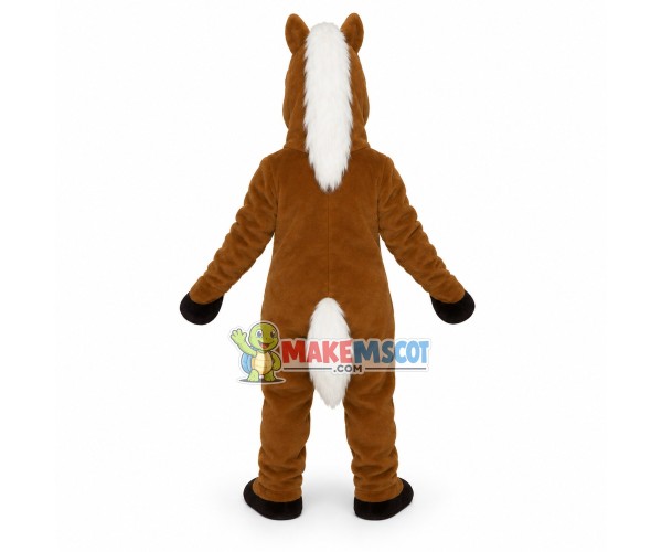 Brown Icelandic Horse Lightweight Mascot Costume Brown Icelandic Horse Lightweight Mascot Costume