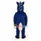 Armored Blue Horse Mascot Costume 
