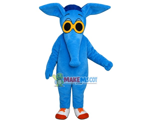 Simply Blue Aardvark Mascot Cartoon Costume Simply Blue Aardvark Mascot Cartoon Costume