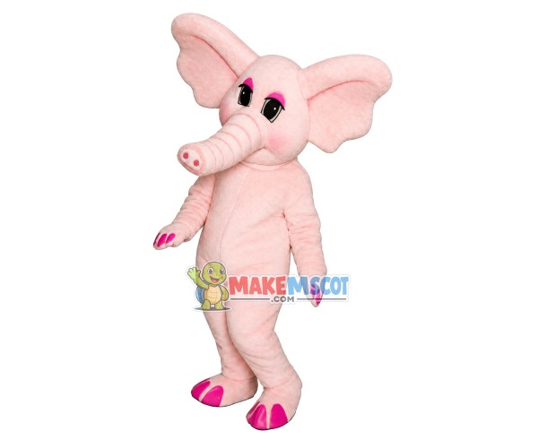 Charming Pink Elephant Lightweight Mascot Costume Charming Pink Elephant Lightweight Mascot Costume