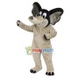 Smiling Beige African Elephant Lightweight Mascot Costume