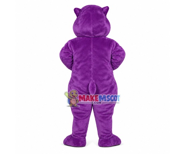 Cute Purple Baby Hippo Mascot Costume Cute Purple Baby Hippo Mascot Costume