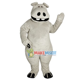 Grey Hippopotamus Lightweight Mascot Costume Grey Hippopotamus Lightweight Mascot Costume