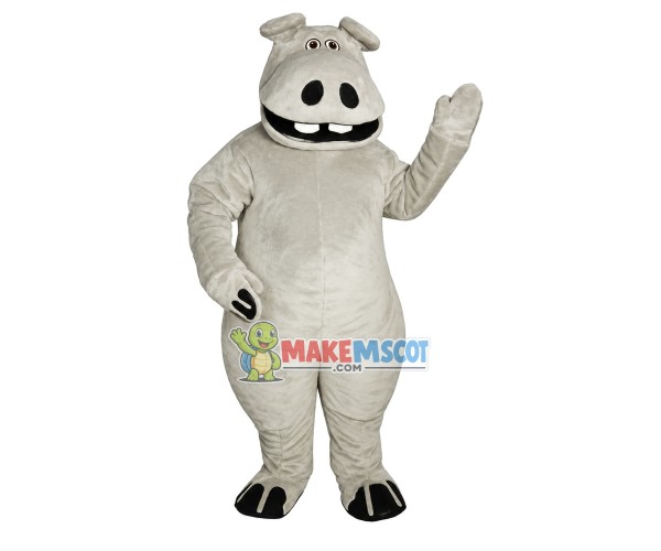 Grey Hippopotamus Lightweight Mascot Costume Grey Hippopotamus Lightweight Mascot Costume