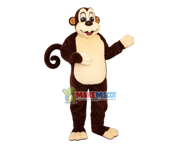 Adult Cartoon Brown Monkey Mascot Costume