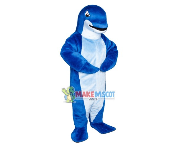 Cartoon Blue Barracuda Mascot Costume Cartoon Blue Barracuda Mascot Costume