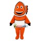 Curious Nemo the Clownfish Mascot Costume Curious Nemo the Clownfish Mascot Costume