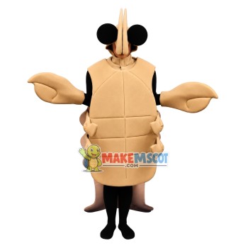 Professional Beige Crayfish Mascot Costume Professional Beige Crayfish Mascot Costume