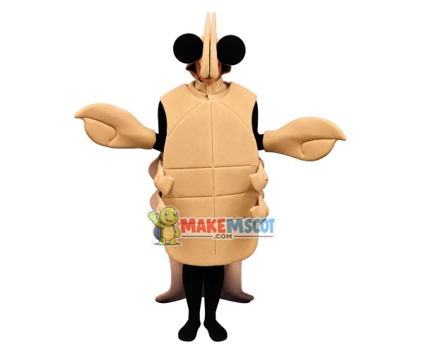 Professional Beige Crayfish Mascot Costume Professional Beige Crayfish Mascot Costume