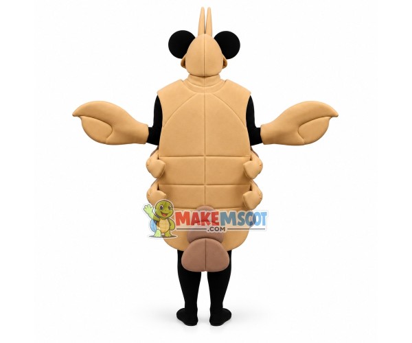 Professional Beige Crayfish Mascot Costume Professional Beige Crayfish Mascot Costume