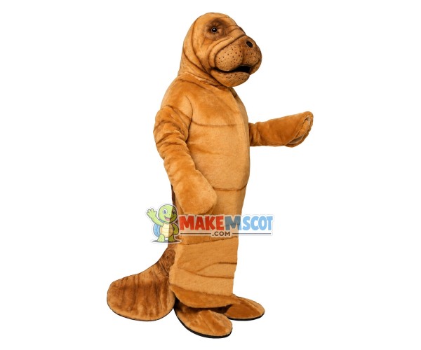 Professional Realistic Manatee Mascot Costume Professional Realistic Manatee Mascot Costume