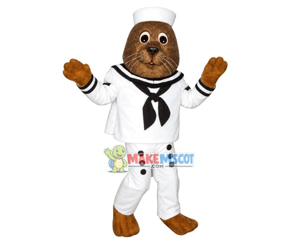 Sailor Otter Mascot Costume Sailor Otter Mascot Costume