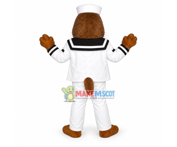 Sailor Otter Mascot Costume Sailor Otter Mascot Costume