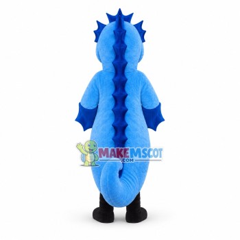 Blue Seahorse Mascot Costume Blue Seahorse Mascot Costume