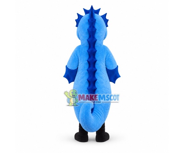 Blue Seahorse Mascot Costume Blue Seahorse Mascot Costume