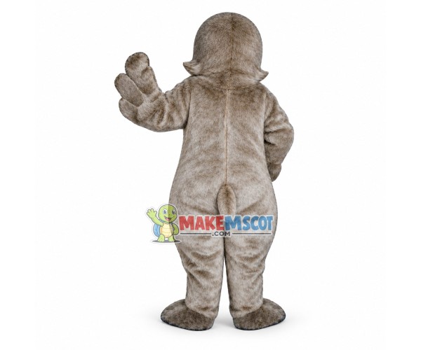 Sleepy Grey Walrus Long Fur Mascot Costume Sleepy Grey Walrus Long Fur Mascot Costume