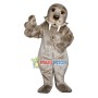 Sleepy Grey Walrus Long Fur Mascot Costume 
