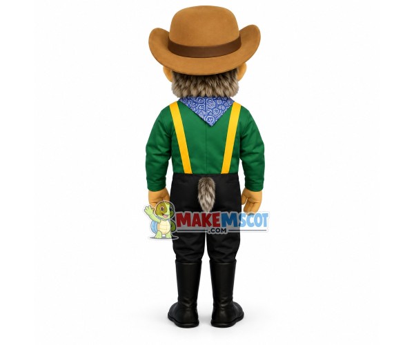 Enthusiastic Farmer Mascot Costume Enthusiastic Farmer Mascot Costume